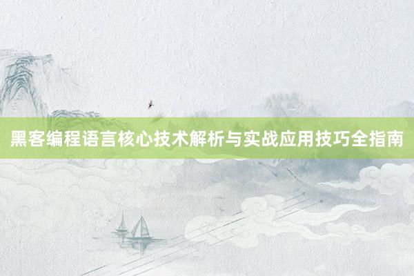 黑客编程语言核心技术解析与实战应用技巧全指南